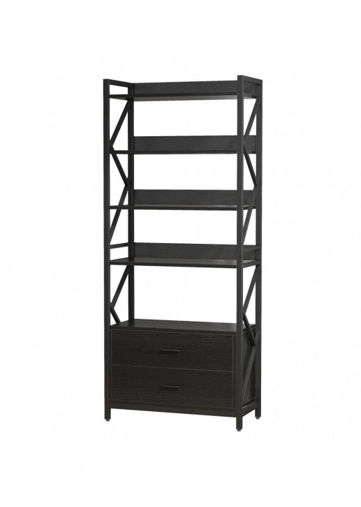 Стелаж 5 - ярусний skiff 4 5-ярусний з 2 ящиками, чорний 