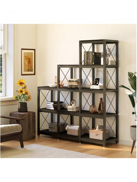Стелаж Etagere на 12 полиць, чорний (K0002)