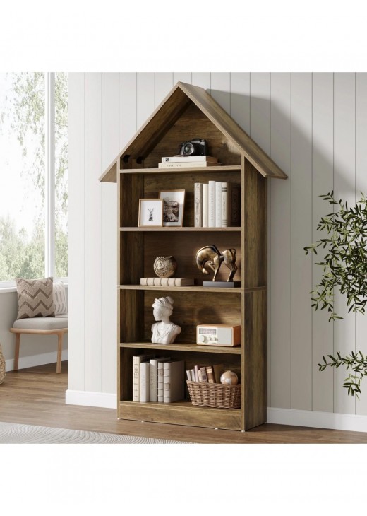 Стелаж дизайнерський 5-ярусний , коричневий Стелаж дизайнерський 5-ярусний , коричневий