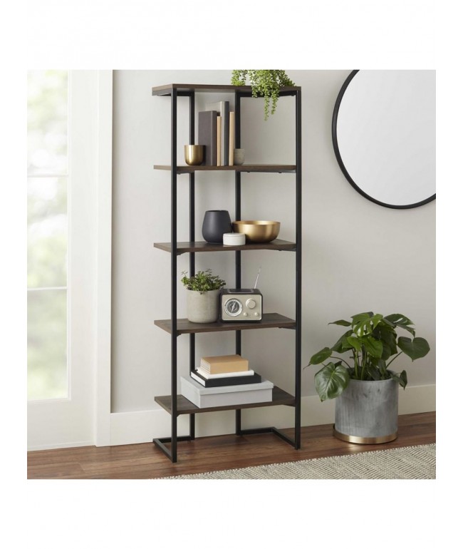 Стелаж MSMLOFT для дому у стилі Loft — 5 полиць, каркас металевий