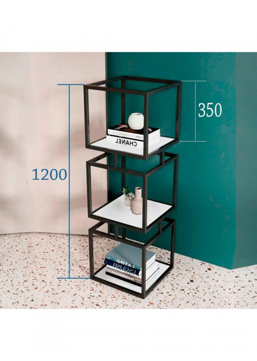 Стелаж для дому в стилі MSMLOFT, каркас металевий