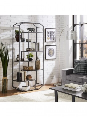 Стелаж для дому в стилі MSMLOFT, каркас металевий 