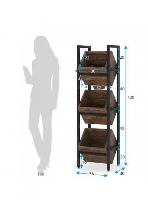Стелаж для зберігання напоїв 3-ярусний Стелаж для зберігання напоїв 3-ярусний