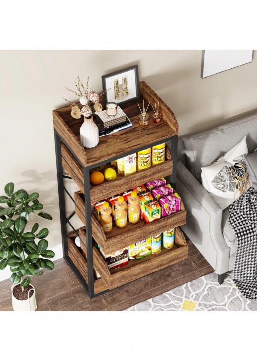 Стелаж для зберігання фруктів і овочів із 5 ящиками