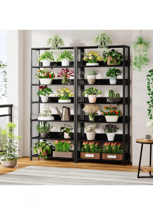 Стелаж з відкритими полицями 6-ярусний , чорний