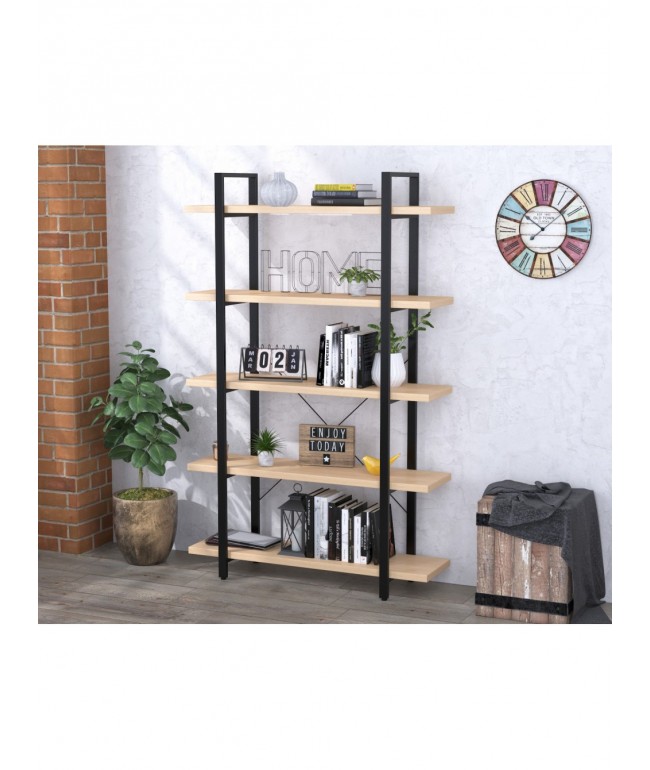 Стелаж Сингл-5-120  MSMLOFT — великий стелаж у стилі лофт