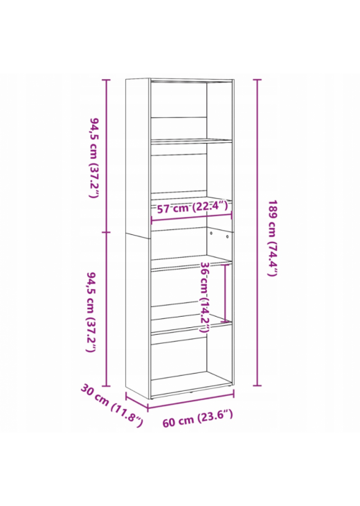 Книжкова шафа , дуб сонома Книжкова шафа , дуб сонома
