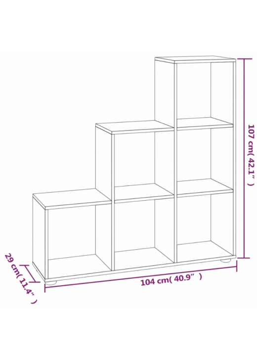 Східчастий книжковий стелаж