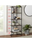 Стелаж MSMLOFT для дому у стилі Loft — 5 полиць, каркас металевий
