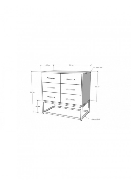 Комод Лофт Анкора 16 Комод Лофт Анкора 16