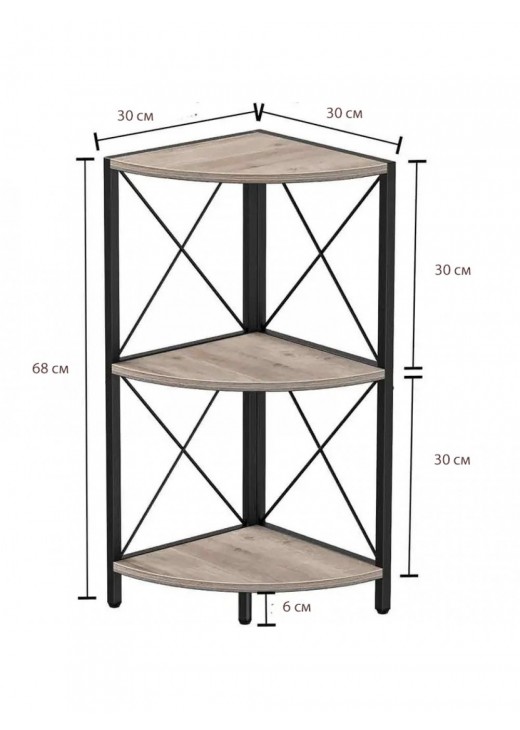 Кутова полиця Snughome з металевим каркасом