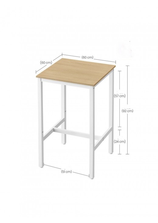 Барний стіл із металевим каркасом. Невеликий кухонний стіл, високий паб-стіл для вітальні