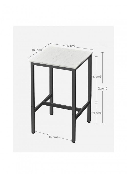 Барний стіл із металевим каркасом. Невеликий кухонний стіл, високий паб-стіл для вітальні