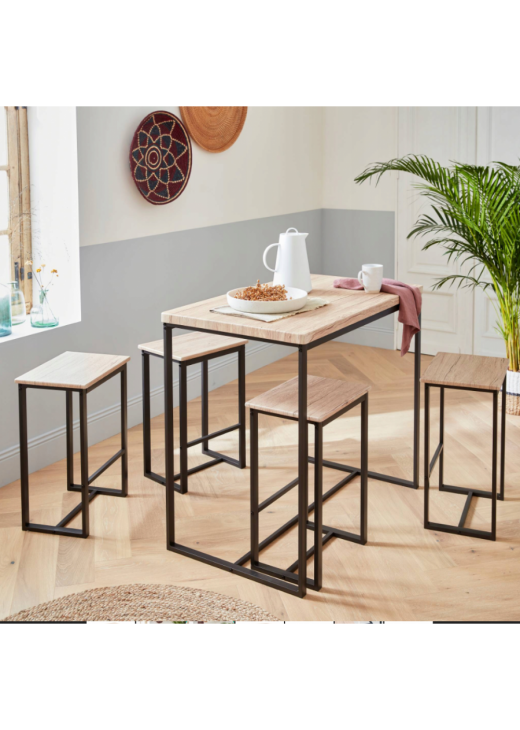 Високий стіл з 4 барними стільцями