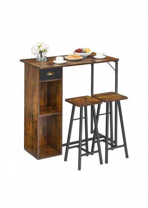 Маленький барний стіл і стільці на 2 особи, барний стіл із 3 предметів Маленький барний стіл і стільці на 2 особи, барний стіл із 3 предметів