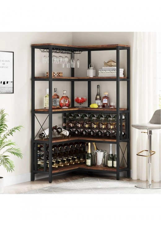 Стелаж кутовий барний для зберігання алкогольних напоїв і келихів Стелаж кутовий барний для зберігання алкогольних напоїв і келихів
