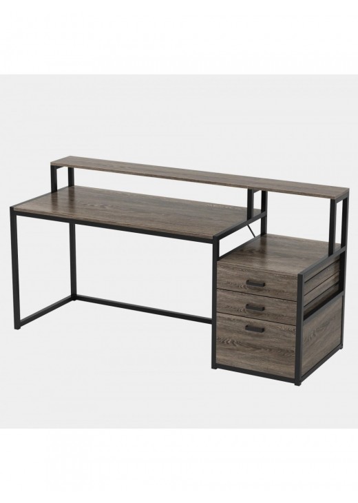 Комп’ютерний стіл , офісний стіл з ящиками та підставкою для монітора Комп’ютерний стіл , офісний стіл з ящиками та підставкою для монітора