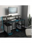 Стіл комп'ютерний у стилі MSMLOFT, каркас металевий