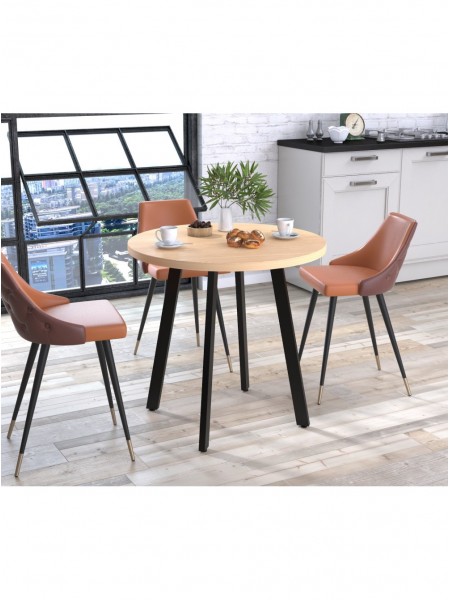 Круглий обідній стіл Лерой Loft Design MSMLOFT