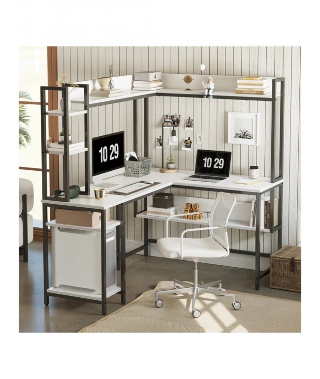 Комп’ютерний кутовий стіл Vouaux L‑подібний