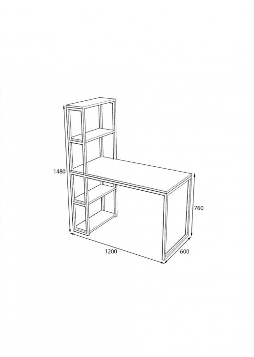 Стіл для офісу MSM Loft, Дуб Сонома Стіл для офісу MSM Loft, Дуб Сонома