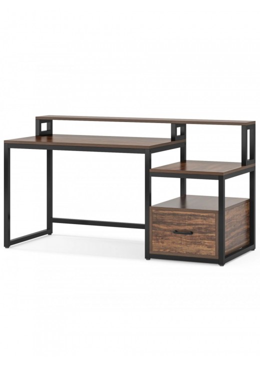 Письмовий стіл із полицями та ящиком для файлів