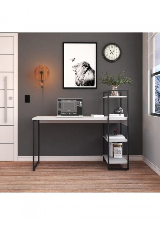 Стіл  3 полицями , білий