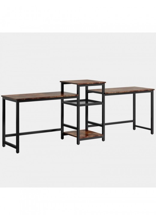 Стіл двомісний із полицями