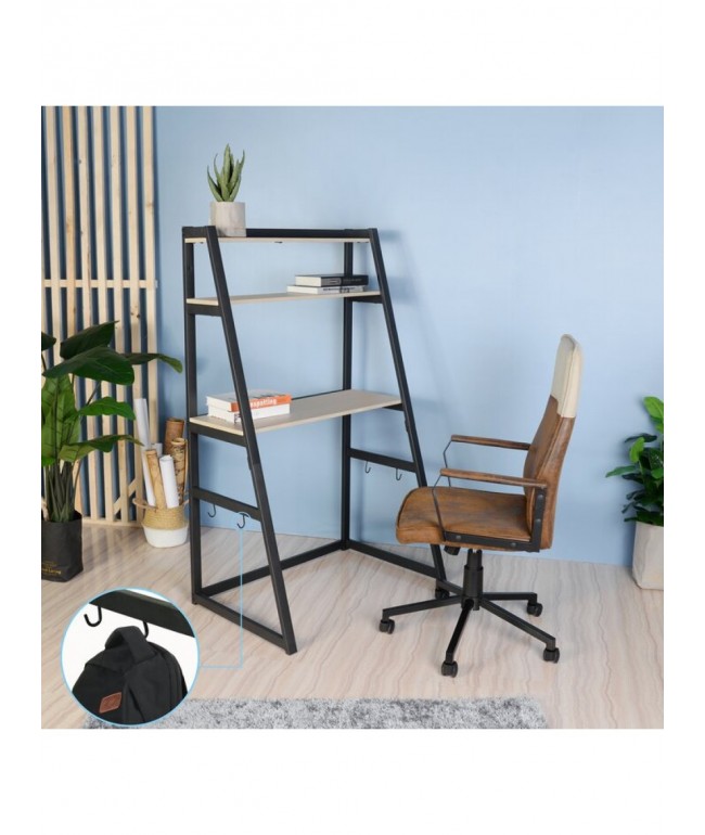 Стіл письмовий MSMLOFT з металевим каркасом — 90 × 60 × 150 см