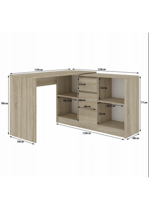 КОМОД CLP B-17 + СТІЛ  , дуб сонома