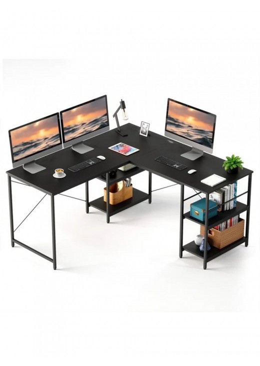 Письмовий стіл "Haigh" L-подібної форми з полицями