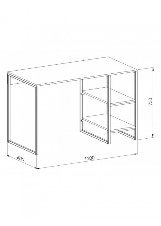 Письмовий стіл 2 полицями
