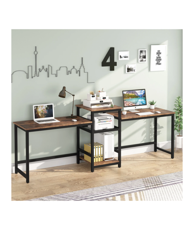 Подвійний письмовий стіл Loft № 3 (246×60×75 см)