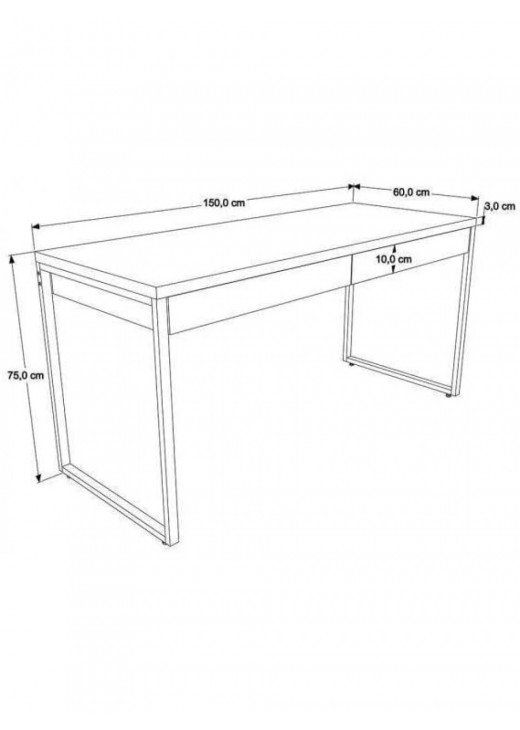 Офісний стіл Kuadra Compace з 2 шухлядами Офісний стіл Kuadra Compace з 2 шухлядами