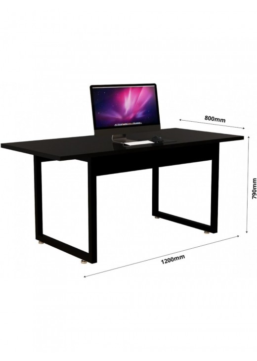 Офісний стіл в індустріальному стилі, чорний