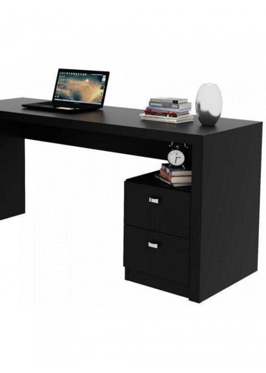 Офісний стіл з 2 шухлядами, чорний