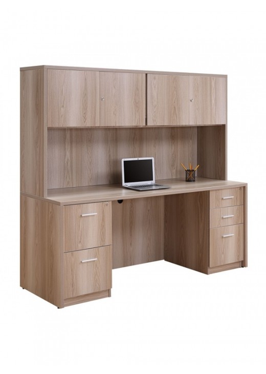 At Work Credenza and Hutch Set At Work Credenza and Hutch Set