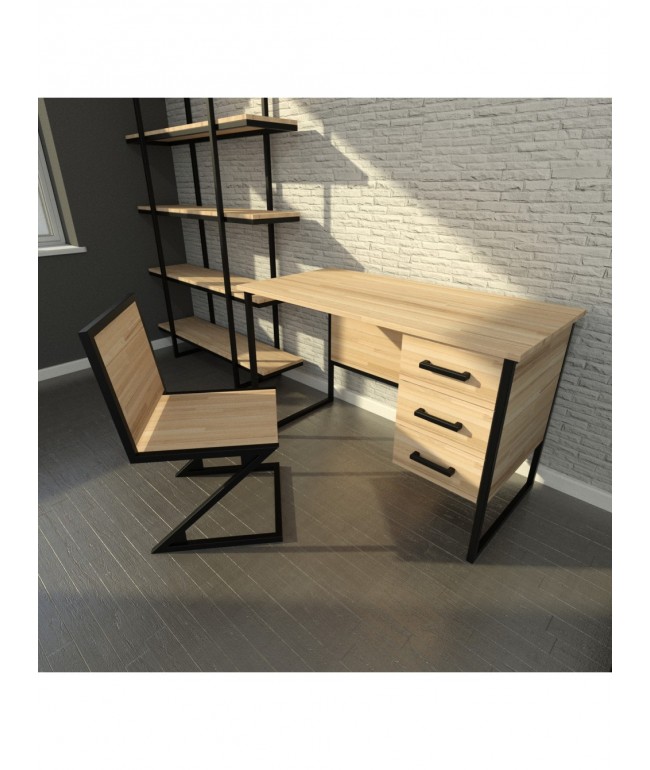 Письмовий стіл у стилі Loft для офісу — 120 × 60 × 76 см