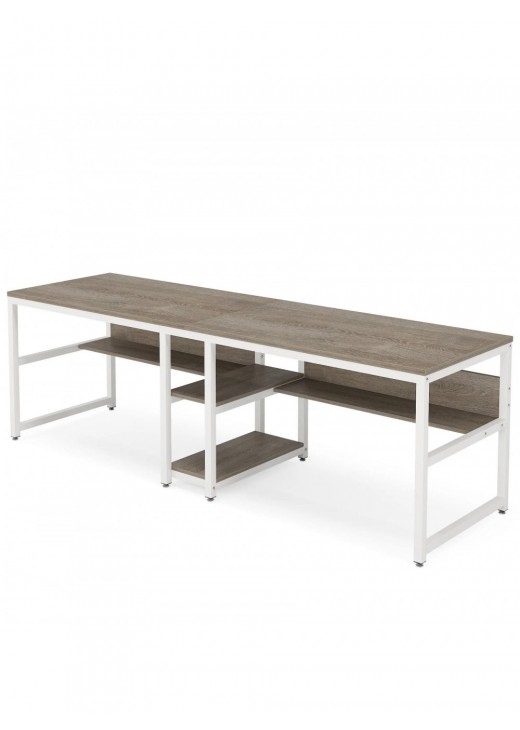 Стіл двомісний з полицями