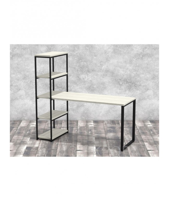 Стіл-стелаж Айсберг Loft 01 (чорний/білий) — 130 × 75 × 60 см