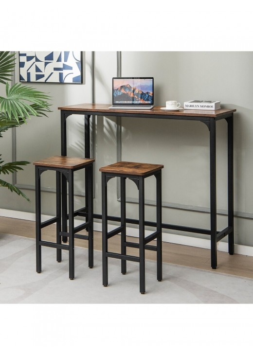 Набір Gymax з 4 промислових барних стільців Набір Gymax з 4 промислових барних стільців