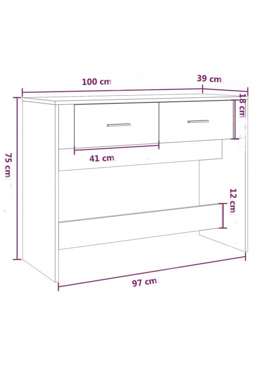 Консольний столик , дуб сонома Консольний столик , дуб сонома