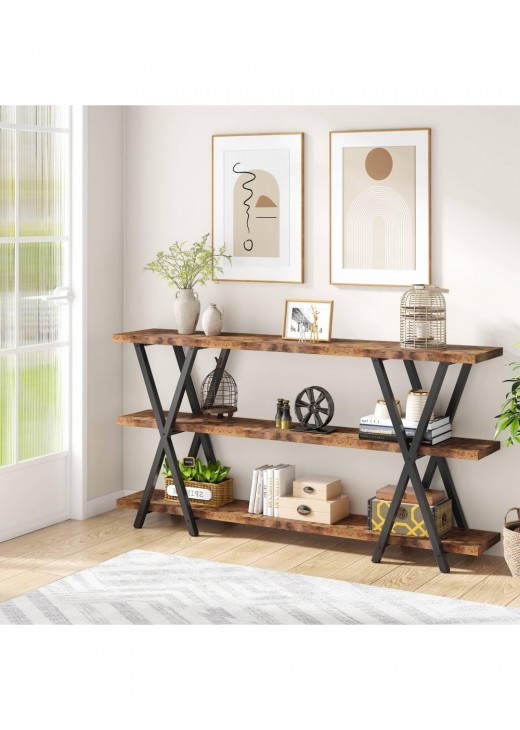 Стіл консольний 3-ярусний з полицями для зберігання,