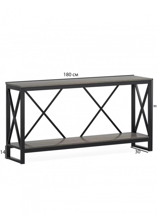 Стіл консольний з відкритою полицею для зберігання