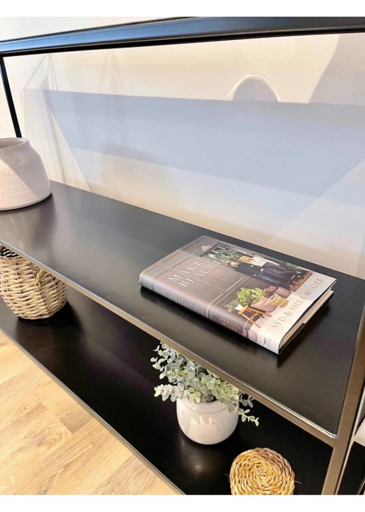 Консольний столик 3 яруси, чорний Консольний столик 3 яруси, чорний