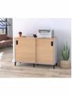 Тумба офісна розсувними дверима LS-1200-830 біла Loft design  MSMLOFT