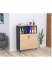 Тумба офіснаLTO-900-1200 антрацит Loft design  MSMLOFT