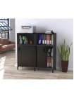 Тумба офісна з розсувними дверима LS-1200-1200 антрацит Loft design  MSMLOFT