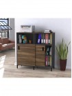 Тумба офісна з розсувними дверима LS-1200-1200 антрацит Loft design  MSMLOFT