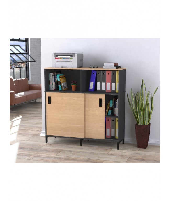 Тумба офісна LS-1200-1200  — розсувні двері, на ніжках